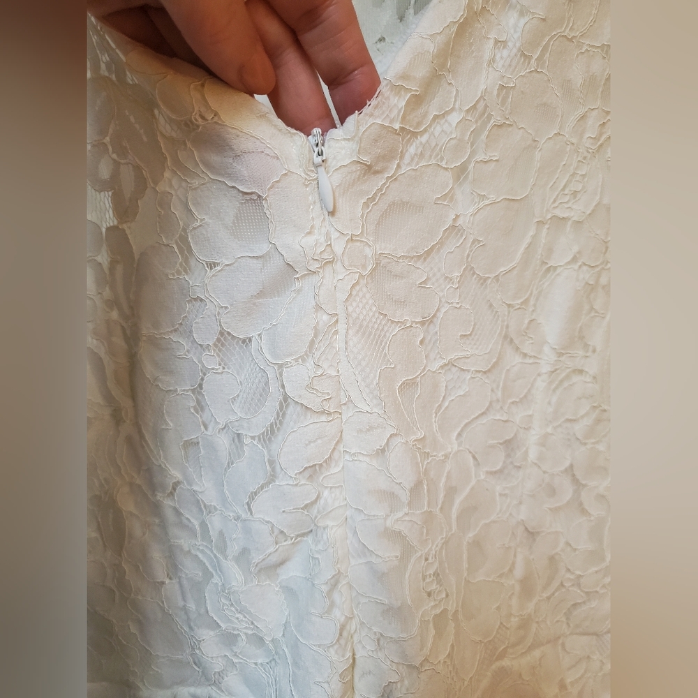 NWT MSLG Rehearsal Dinner Floral White Lace Dress XXL - Picture 9 of 16